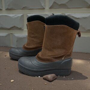 New Balance Men's Size 10 Brown & Black Thinsulate Leather Zipper Boots